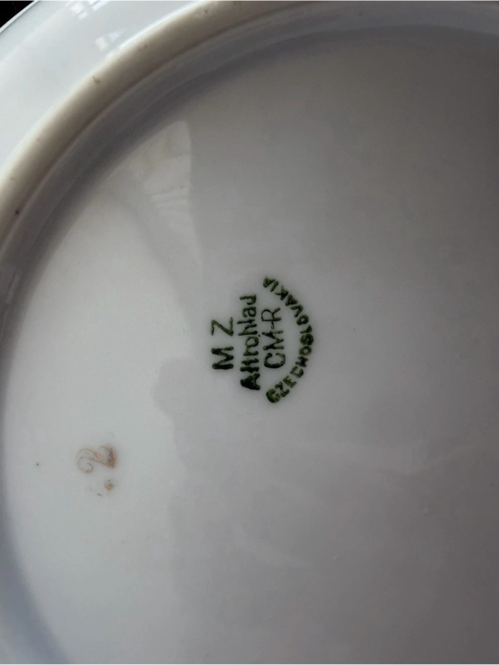 Vintage M.Z. Austria CM&R Porcelain Plate Floral Gold Trim Czechoslovakia Set 7 - Picture 4 of 8